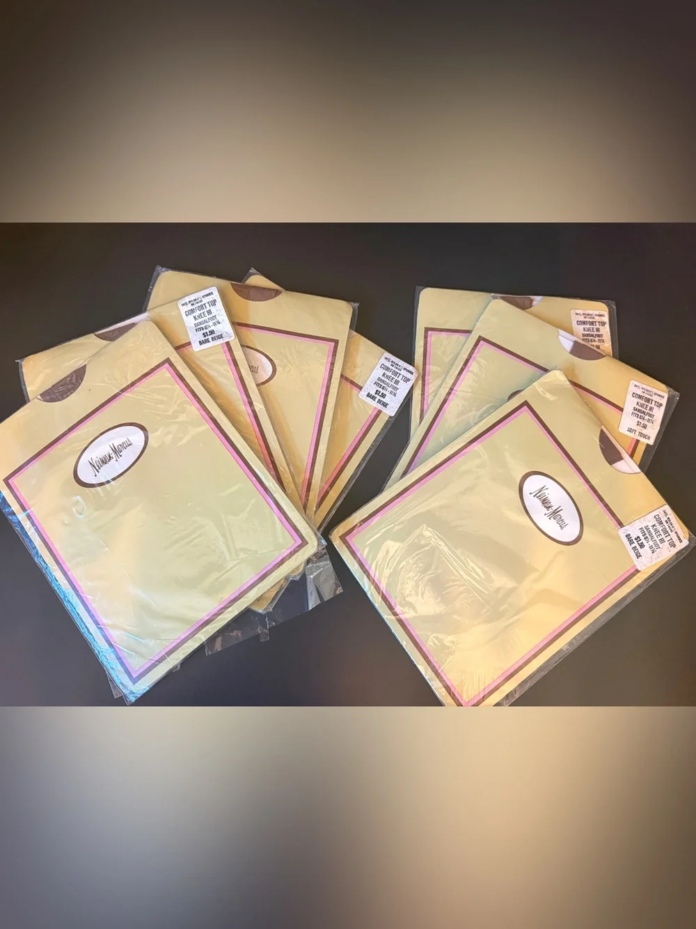 Vintage Neiman Marcus Knee High Stockings Lot of 7 NOS